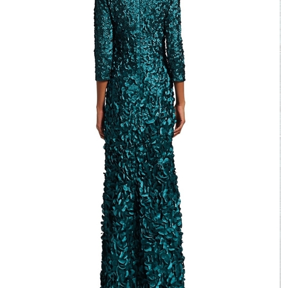 Theia Petal Embellished Tulip Gown - Picture 4 of 4